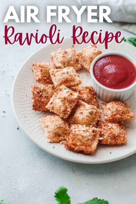 Deep Fried Ravioli, Mini Ravioli, Air Fryer Ravioli, Fried Ravioli, Fried Pasta, Ravioli Filling, Best Appetizer, Toasted Ravioli, Ravioli Recipe