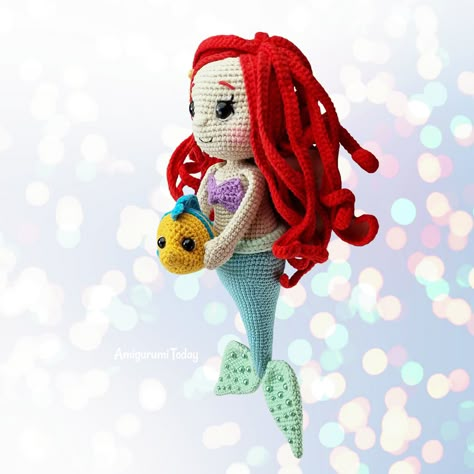 Crochet Ariel Doll Free Pattern, Mermaid Free Crochet Pattern, Frozen Crochet Patterns, Ariel Crochet Pattern Free, Little Mermaid Crochet Pattern Free, Free Crochet Mermaid Pattern, Free Mermaid Crochet Pattern, Crochet Mermaid Doll Free Pattern, Crochet Ariel