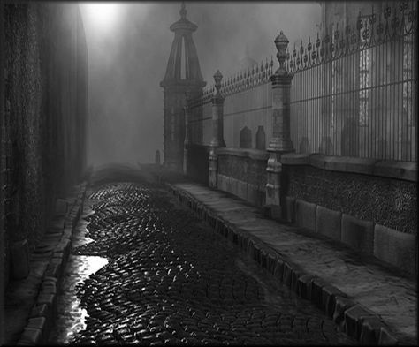 URBAN GOTHIC: Haunted Cities  - Spectral Traces Paradis Sombre, Victorian Street, Gothic Images, Dark Street, Victorian London, London Aesthetic, Gothic Horror, The Fog, White Photo