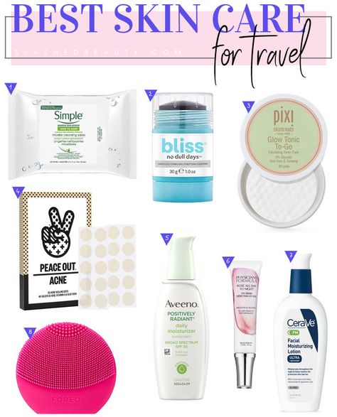 Best Travel Skin Care for Packing Light | Here are my favorite travel skin care products to keep your routine complete on-the-go more conveniently! | Slashed Beauty Diy Face Makeup, Travel Skincare Essentials, Cerave Moisturizer, Over 40 Skin Care, Womens Skin Care, Good Skincare, Travel Skincare, The Best Skin Care Products, Natural Beauty Remedies