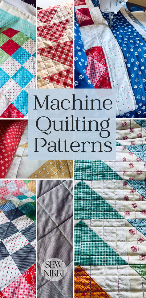 machine quilting patterns, machine quilting designs, sewing machine, quilting, quilts, straight line machine quilting patterns Top Quilting Patterns, Machine Quilting Straight Lines, Free Quilt Patterns To Download, Quilting Your Quilt On A Sewing Machine, Quilting Ideas Machine, Machine Quilting Designs For Squares, Home Machine Quilting, Straight Line Machine Quilting Ideas, How To Machine Quilt