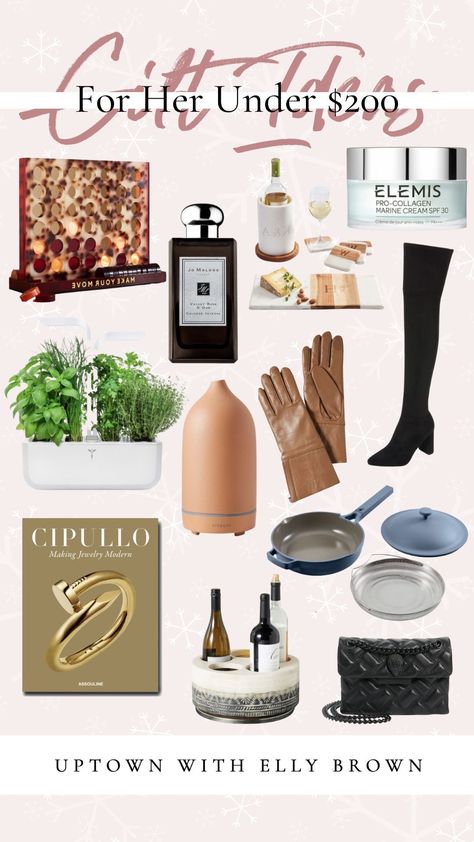 Find the best gift ideas for her this holiday season at every price point. This under $200 gift guide for her includes splurge ticket gift ideas for your wife, mom, girlfriend, etc. Find unique gift ideas from fashion accessories to home decor in this luxury gift guide for her. Ticket Gift Ideas, Gift For Myself, Romantic Gifts For Boyfriend, Minnie Rose, Elemis Pro Collagen, Casual Outfits For Moms, Gift Ideas For Her, Best Gift Ideas, Birthday Gifts For Boyfriend