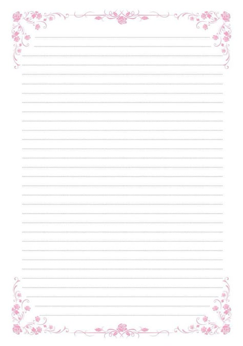 Letter Printables Aesthetic, Aesthetic Writing Template, Lined Paper Aesthetic, Cute Letter Paper, Free Printable Stationery Paper, Notebook Paper Template, Writing Paper Template, Stationary Printable, Printable Lined Paper