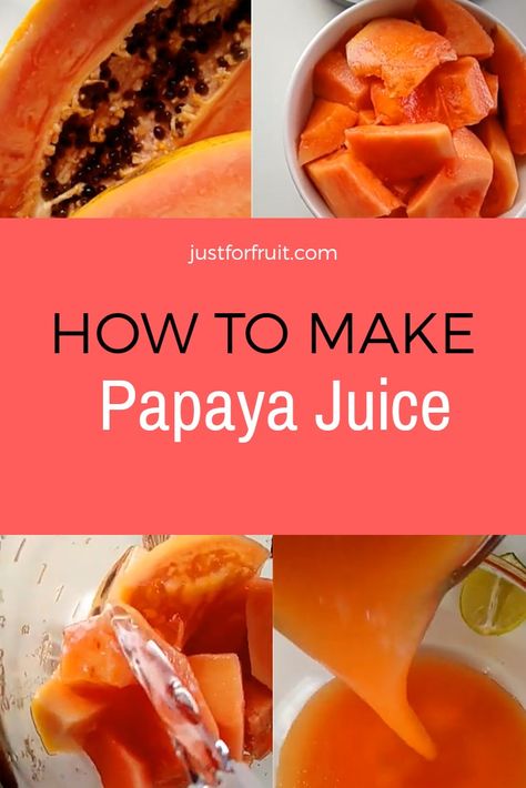 Papaya Juice Recipe Drinks, Papaya Juice Recipe Healthy, Papaya Pineapple Juice, Juicing Papaya Recipe, Papaya Juice Benefits, Papaya Juicing Recipes, Juicing Papaya, Alkaline Juice Recipes, Fresh Fruit Juice Recipes