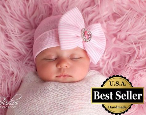 Newborn Girl Hospital, Baby Girl Hospital, Baby Hospital Hat, Hospital Newborn, Crochet Newborn Hat, Newborn Girl Hat, Newborn Hospital Hats, Infant Hat