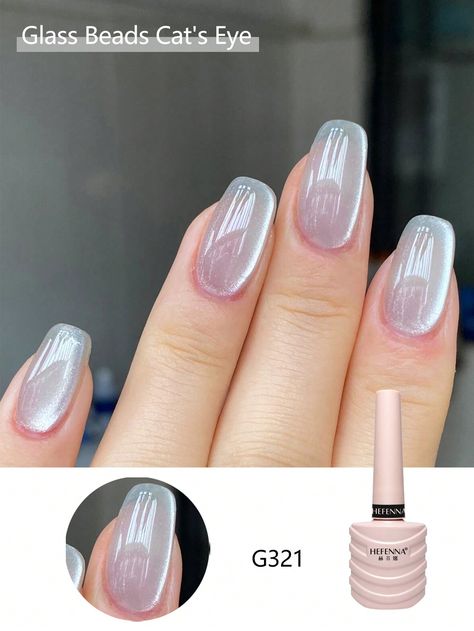 Clear  Collar  ABS  Peel-Off Nail Polish Embellished   Nail,Hand & Foot Care Crystal Cat Eye Nails, Crystal Cat, Nail Polish Set, Funky Shoes, Cat Eye Gel, Gel Nail Polish Set, Cat Eye Nails, Nail Salons, Nail Polish Sets