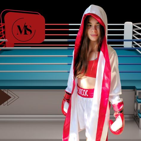 Ring Girl Costume Boxing, Boxing Clothes, Boxing Gear, Female Boxers, Personalized Robe, Boxing Girl, Women Boxing, I Love My Son, Kids Boxing