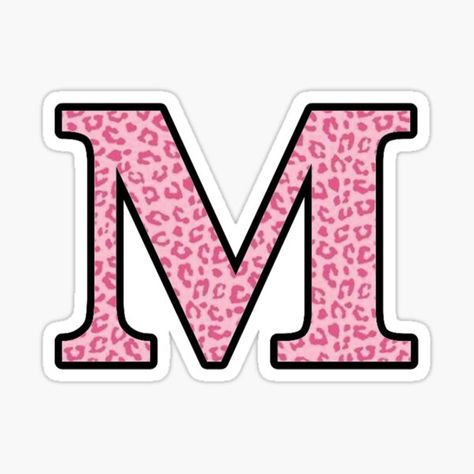 M Aesthetic Letter, Letter M Aesthetic, Profile Picture Avatar, M Aesthetic, M Sticker, Pink Neon Wallpaper, Letters Stickers, Aesthetic Letter, Cheetah Print Wallpaper