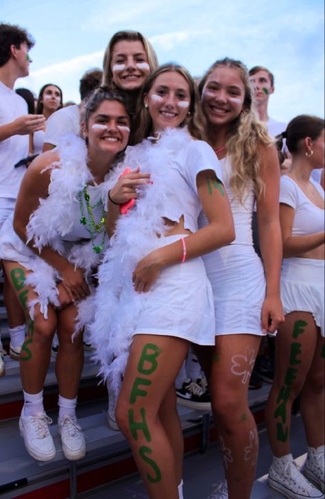 White Out Theme, White Out Football Game Outfit, White Out Football Game, School Football Game, Football Game Outfit, Pep Rally, High School Football, Spirit Week, Fall Inspo