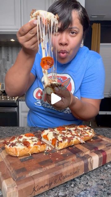 Kimberly Nichols on Instagram: "Still my favorite quick and easy pizza! I mean who dont love pizza?! Yall make this yet? #kimmyskreations #pizza #frenchbread" Italian Bread Pizza, Pizza Garlic Bread, French Bread Pizza Recipes, Garlic Bread Pizza, French Bread Loaf, French Bread Pizza, Bread Pizza, Easy Pizza, Pizza Pizza