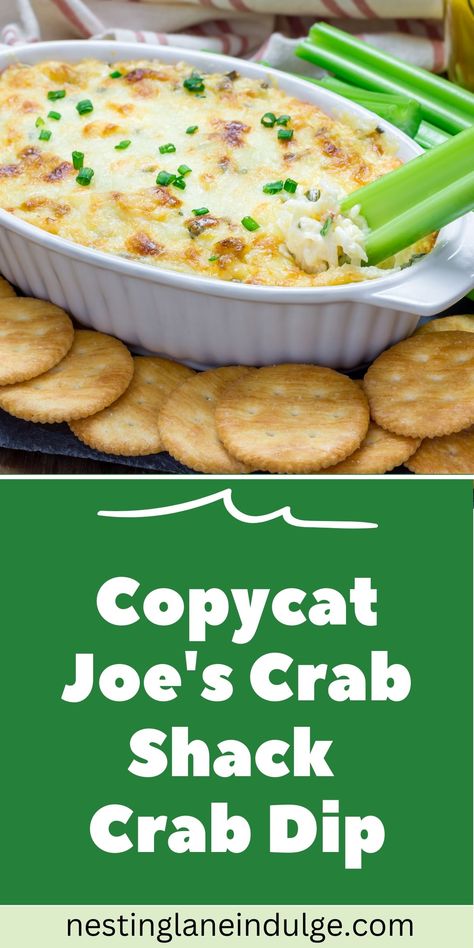 This creamy and flavorful crab dip is a perfect copycat of Joe's Crab Shack's recipe. Easy to make and always a hit at parties! Crab Recipes Easy, Hot Crab Dip Recipe, Crab Dip Recipe, Joe Crab Shack, Hot Crab Dip, Crab Dishes, Crab Shack, Crab Dip, Best Appetizer Recipes