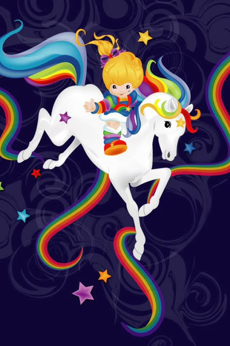 Rainbow Brite was my hero... no joke, I wanted to be her!!! 1980s Childhood, Bright Wallpaper, 80s Cartoon, 90s Cartoons, Rainbow Bright, Spring Wallpaper, 80s Cartoons, Rainbow Brite, Arte Fantasy