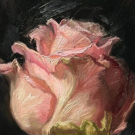 Erica Arcudi (@ericaarcudifineart) • Instagram photos and videos Flower Painting Realistic, Painting Roses Acrylic, Pink Aesthetic Art, Rose Painting Acrylic, Florence Academy Of Art, North Carolina Art, Painting References, Rose Oil Painting, Flower Oil Painting