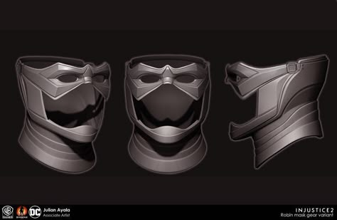 ArtStation - Robin Mask Gear Variant, Julian Ayala Vigilante Mask Design, Superhero Mask Design, Robin Mask, Drawn Mask, Superman Suit, Superhero Mask, Batman Mask, Mask Drawing, Futuristic Armour