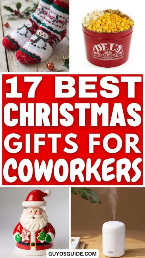 17 Best Christmas Gifts for Coworkers They’ll Actually Use Office Christmas Goodie Bags, Christmas Basket Gift Ideas Coworkers, Work Christmas Present Ideas, Christmas Idea For Coworkers, Christmas Gifts For Work Friends, Gifts For My Employees, Gifts For Lunch Ladies Cute Ideas, Best Work Christmas Gifts, Easy Christmas Gifts To Make For Coworkers