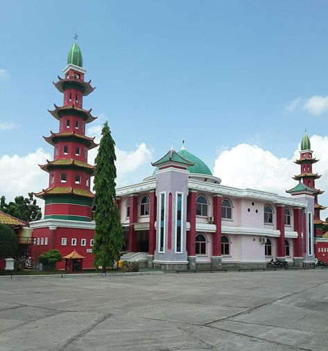 Al Islam Muhammad Cheng Hoo Sriwijaya Mosque, Palembang, South Sumatra, Indonesia. South Sumatra, Big Ben, Indonesia, History, Building, Travel