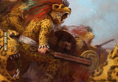 Mighty Jaguar Warriors Jaguar Warrior, Ancient Aztecs, Aztec Culture, Aztec Warrior, Aztec Art, Medieval Period, Mexican Culture, Mexican Art, Native American Art