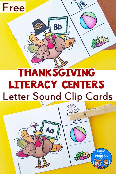 Thanksgiving Literacy Centers, Cards For Thanksgiving, Thanksgiving Literacy, Thanksgiving Centers, November Classroom, Thanksgiving Letter, Thanksgiving Activities Preschool, Letter Sound Activities, Toddler Math