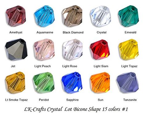 LK-CRAFTS Wholesale Lot 750pcs Bicone ( ~ Swarovski cut #... https://www.amazon.ca/dp/B015KF9OH4/ref=cm_sw_r_pi_dp_U_x_NEpIAbSNNVZPR Diy Crafts Beads, Bead Macrame, Crafts Beads, Bead Crafts Diy, Diy Jewelry Projects, Bead Jewellery Supplies, Arts And Crafts Supplies, Seed Bead Jewelry, Bead Jewelry