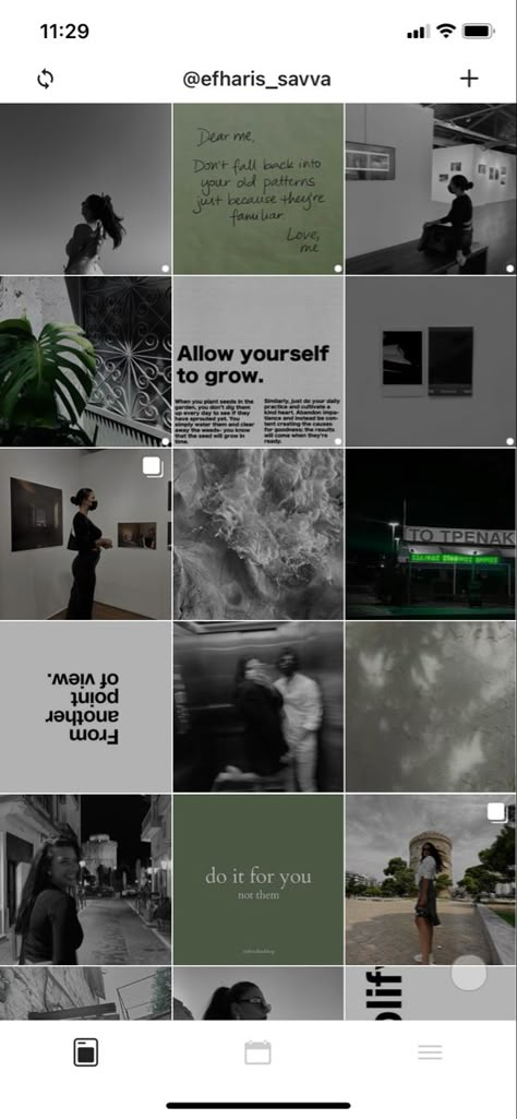 Black Aesthetic Instagram Profile, Instagram Grid Layout Black And White, Black And White Aesthetic Ig Feed, Instagram Feed Buissnes, Green And Black Instagram Theme, Black And White And Green Aesthetic, Emerald Instagram Feed, Black And Green Instagram Feed, Black White Green Instagram Feed