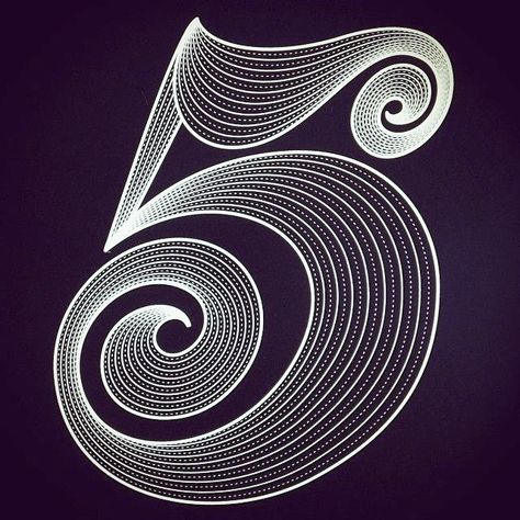 Numbers Typography, Letter Love, Cool Typography, Font Graphic, Types Of Lettering, Number 5, Typographic Design, Typography Letters, Typography Inspiration