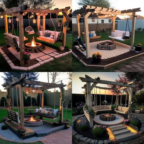 Diy Pallets, Backyard Hammock, Outdoor Patio Bar, Deck Designs Backyard, Backyard Renovations, Pallet Creations, Garden Swing, Backyard Play, Backyard Diy Projects