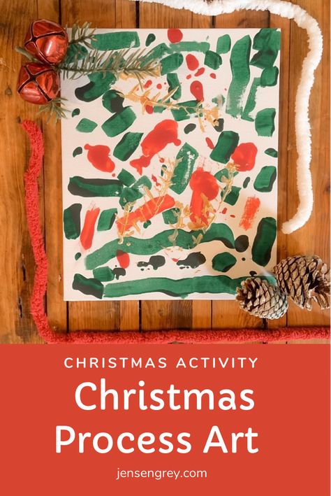 Preschool Craft: Christmas Process Art | Grey Skies & Rainbow Highs Christmas Process Art, Process Art Ideas, Process Art Preschool, January Preschool, Open Ended Art, Preschool Craft, Preschool Christmas Crafts, Craft Christmas, Toddlers And Preschoolers