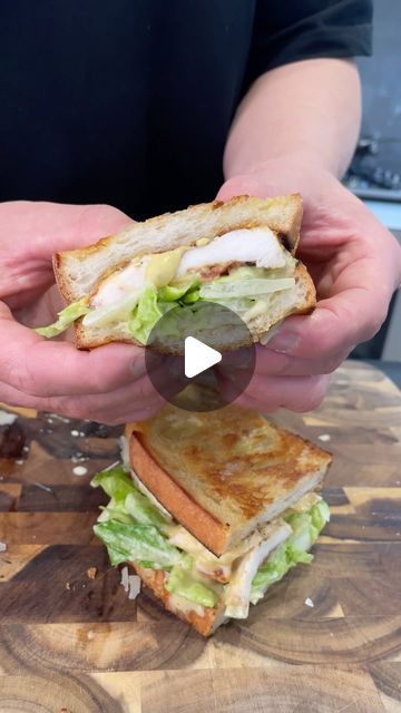 Sourdough Sandwich Ideas, Caesar Sandwich, Chicken Caesar Sandwich, Sourdough Sandwich, Sandwich Ideas, Chicken Caesar, Chicken Sandwich, Link In Bio, Sandwiches