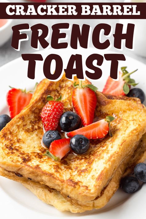 This Cracker Barrel French toast recipe is so good, you may never pour a bowl of cereal again. Learn how to make it, plus get tips for making the best French toast. Cracker Barrel French Toast, Cracker Barrel Copycat Recipes, Cracker Barrel Recipes, The Best French Toast, Best French Toast, Breakfast Recipes Sweet, Toast Casserole, Alton Brown, Bowl Of Cereal