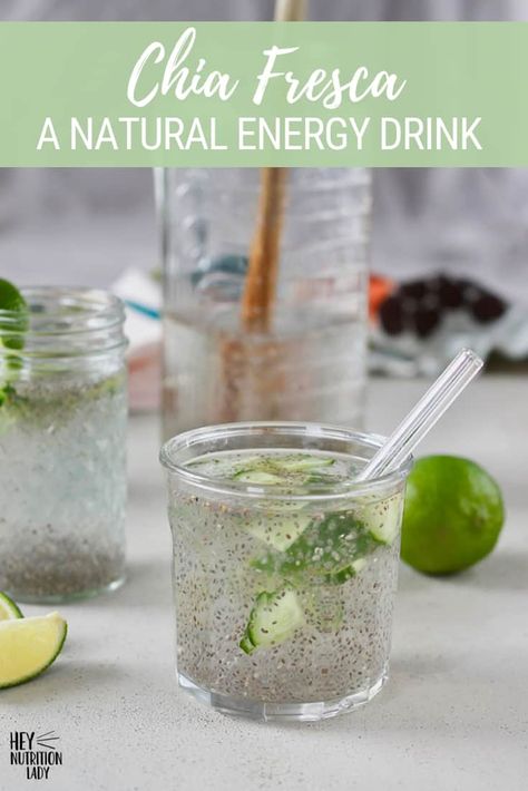 Learn how to make Chia Fresca at home! This quick and easy recipe is the perfect healthy hydration drink. Made with just chia seeds, lime juice, honey, and a pinch of salt, it's a natural energy drink you can pull off in a matter of minutes. #chia #chiafresca #healthy #hydration #energydrink #electrolytes #water #lime #chiaseeds #recipe Chia Seed Drink Recipes, Chia Fresca, Chia Drink, Summer Exercise, Chia Seed Drinks, Hydration Drink, Natural Energy Drinks, Chia Recipe, Chia Seed Recipes