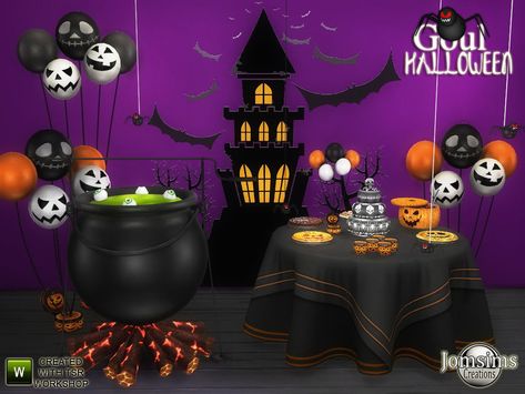 Sims 4 Seasons, Mods Sims 4, Halloween Furniture, Sims 4 Clutter, Sims 4 Gameplay, Matching Halloween, Sims 4 Cc Packs, Sims 4 Cc Furniture, Sims 4 Build