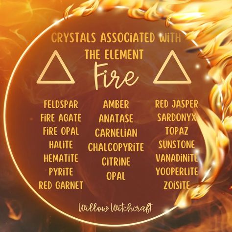 Crystals associated with the element FIRE 🔥 #todaysposts #topicoftheday #fire🔥 #element #fireelement🔥 #crystals #crystalsandelements #crystalsforfireelement #invokingfireelementwithcrystals #thepowerofthefireelement Animals Associated With Fire Element, Fire Magick, Fire Vs Water, Fire Witch, Stary Papier, Fire Elemental, Fire Spirit, Shoulder Stretches, Fire Magic