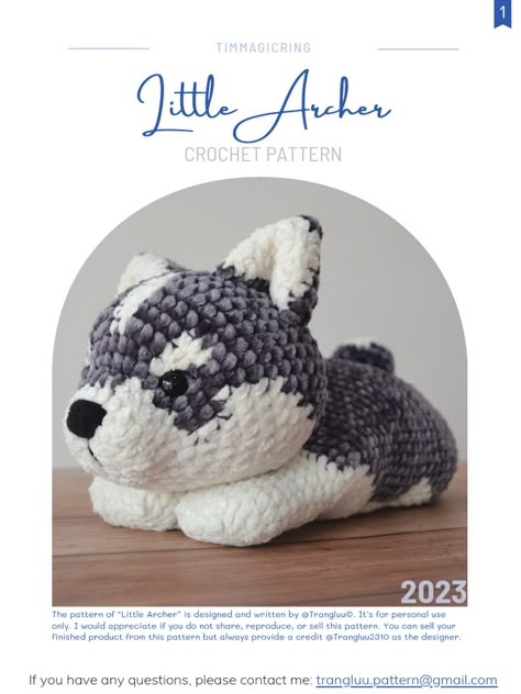 Crochet Husky Pattern Free, Husky Crochet Pattern Free, Scribd Crochet Pattern, Puppy Crochet Pattern Free, Crochet Puppy Pattern Free, Crochet Husky, Crochet Wolf, Crochet Dog Patterns, Crochet Toys Free