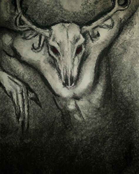 Charcoal Horror Art, Monster Drawing, Horror Artwork, Charcoal Art, Art Dark, In The Corner, Dark Corners, Chalk Pastels, Room Art