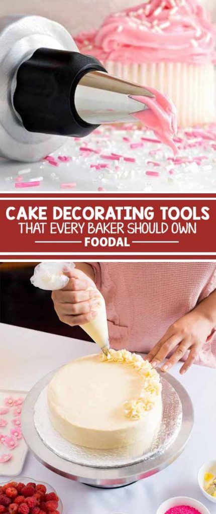 No clue what tools to get for decorating cakes? Set aside your decorating conundrum! Foodal has the ultimate review of cake decorating tools that every baker should own. Read our detailed list of all the top pieces of equipment to have on hand so you can decorate your desserts beautifully. Read more now on Foodal. Cake Decorating Basics, Cooking Knowledge, Cake Decorating Equipment, Cakes To Make, Baking Hacks, Cake Decorating For Beginners, Business Guide, Basic Cake, Wilton Cake Decorating