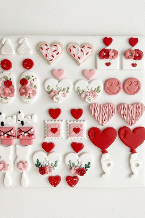 Polymer Valentines Day Ideas, Valentine Clay Earrings Ideas, Valentine Earrings Clay, Polymer Clay Earrings Valentines, Valentines Day Polymer Clay Earrings, Valentine’s Day Earrings, Polymer Clay Valentine Earrings, Valentine Earrings Diy, Valentine’s Day Clay Earrings