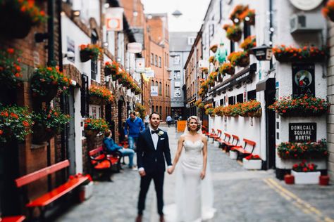 Belfast Wedding Portraits | Jeff + Holly's wedding at the Merchant Hotel, Belfast by Honey and the Moon Photography #weddingphotography Belfast Wedding, Street Wedding, Holly Wedding, Media Magazine, Elopement Shoot, City Elopement, Magazine Ideas, Sisters Wedding, Moon Photography