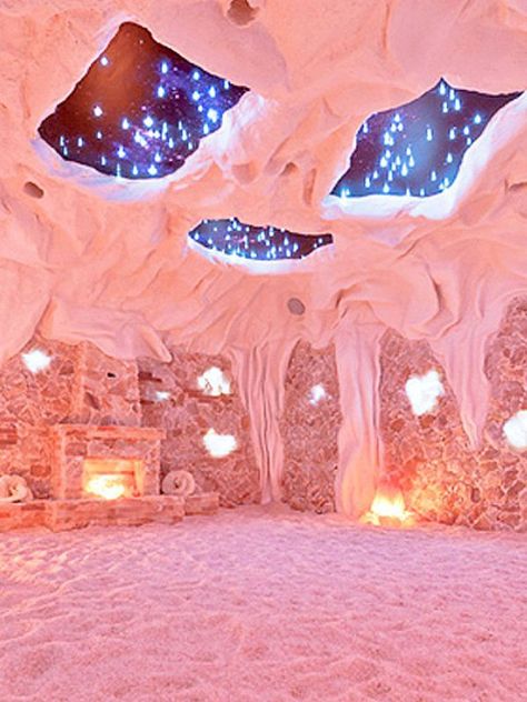 I Went Inside a Salt Cave—Here's What Happened Salt Room Therapy, Himalayan Salt Cave, Salt Cave Spa, Dreams Spa, Salt Cave, Salt Rock Lamp, Salt Room, Entertaining House, Winter Treats