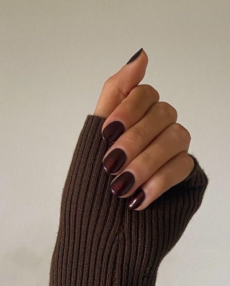 Sublime Nails, November Nails Colors, Hottest Nail Trends, 2023 Nail, Brown Nail, Brown Nails Design, Milky Nails, Minimal Nails, Oval Nails