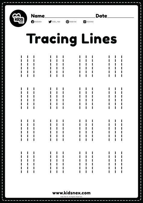 Standing line worksheet tracing practice for kindergarten and preschoolers kids for educational activities in a free printable page. Tracing Practice Preschool, Standing Line, Worksheets For Playgroup, Writing Practice Preschool, Line Tracing Worksheets, Pre Writing Practice, Handwriting Worksheets For Kids, Nursery Worksheets, Tracing Worksheets Free