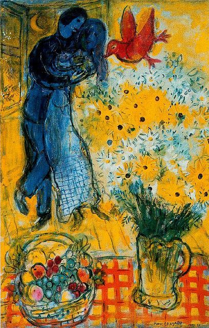 chagall lovers Artist Chagall, Chagall Paintings, Kunst Inspiration, Marc Chagall, Edgar Degas, Pierre Auguste Renoir, Jewish Art, Wassily Kandinsky, Gustav Klimt