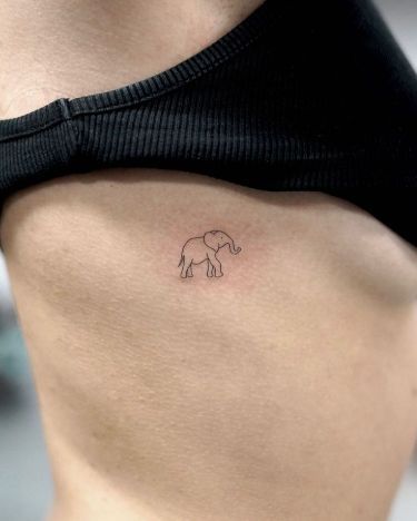 Lion Tattoo On Leg, Fine Line Elephant, Line Elephant Tattoo, Fine Line Elephant Tattoo, Little Elephant Tattoos, Realistic Elephant Tattoo, Simple Elephant Tattoo, Elephant Tattoo Ideas, Baby Elephant Tattoo