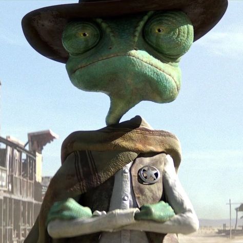 Rango Movie, Movie Pfp, Art Toys Design, Funny Cartoon Quotes, Cartoon Quotes, Fictional Crushes, Cartoon Movies, Summer Photos, Green Man