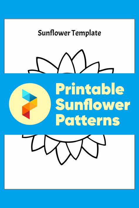 Sunflower Applique Pattern Sunflowers, Paper Piecing Patterns Free Printables Flowers, Sunflower Placemats Free Pattern, Sunflower Paper Piecing Pattern, Sunflower Applique Pattern Free, Free Sunflower Template, Flower Applique Patterns Free Printable, Sunflower Pattern Free Printable, Sunflower Template Free Printable