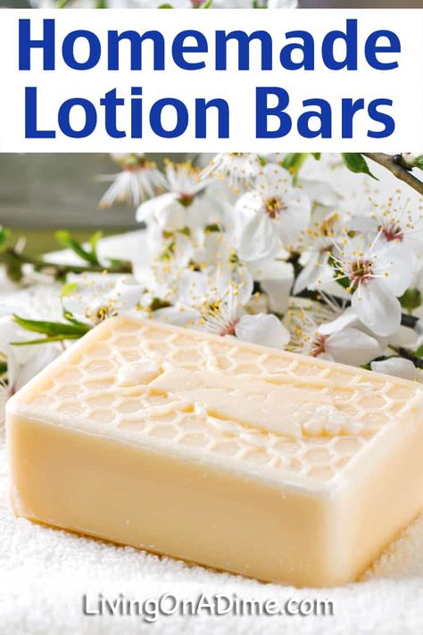 This easy homemade lotion bars recipe make lotion bars that are an easy way to treat or prevent dry skin, especially in the winter when skin on your hands tends to dry and crack. I keep these all around the house and even prepare them for the kids so they have an easy way to sooth dry skin, even when at school. Lotion Bars Recipe Non Greasy, Lotion Bar Recipes Non Greasy, Diy Lotion Bars Recipes, Solid Lotion Bar Recipe, Make Lotion Bars, Diy Lotion Bars, Make Lotion, Salves And Balms, Lotion Bars Diy