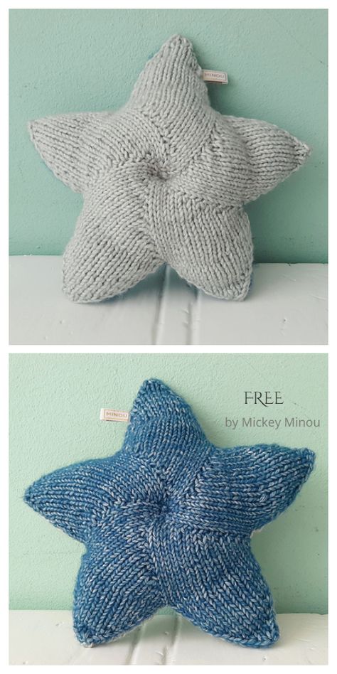 Knit Star Pillow Free Knitting Patterns - Knitting Pattern Knit Star Pillow, Knitting Patterns Pillow, Winter Knitting Patterns Free, Knit Pillow Pattern Free, Star Knitting Pattern, Knit Star, Knit Coaster, Afghan Stitch, Star Pillow