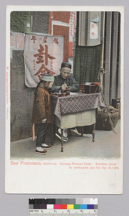 Chinese Fortune Teller, Chinatown San Francisco, Chinese History, Postcard Collection, Learn Chinese, Fortune Teller, Chinese Culture, Picture Library, California Usa