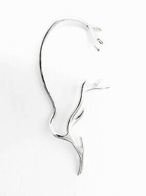 Top Seller for UNIQUE Artisanal Sculpted Silver Antler Ear Crawler Climber Right-Ear Earring, Fashion Jewelry Ear Crawler, Earring Fashion, Ear Crawlers, Ear Climber, Ear Earrings, Ear Climbers, Top Seller, Antlers, Rhodium Plated