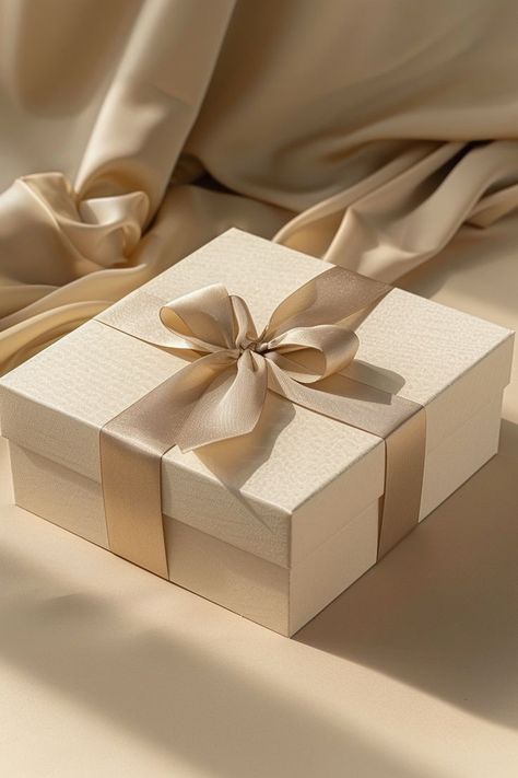 Beige Gift Box Ideas, Brown Gift Box Ideas, Aesthetic Hampers Packaging, Hamper Wrapping Ideas, Gifting Photoshoot, Hamper Box Design, Luxury Gift Box Packaging Design, Luxury Gifts Aesthetic, Hamper Box Ideas