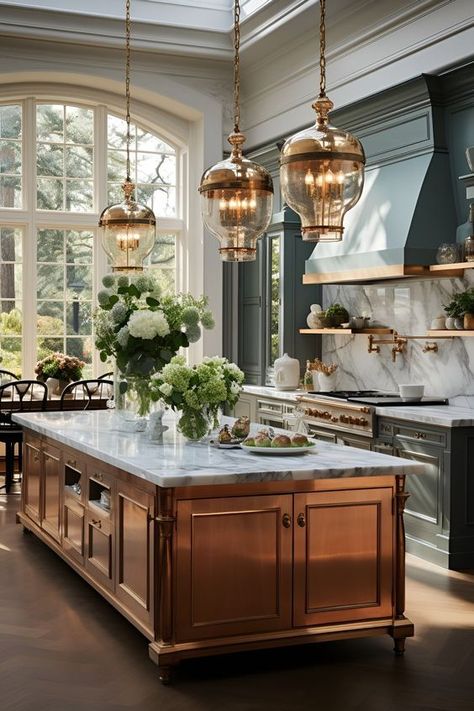 Feng Shui Tips: Colors to Skip in Your Kitchen - Decoholic Pax Kitchen, Dream Kitchens Design, Beautiful Kitchen, Kitchen Inspiration Design, Decoration Inspiration, Dream House Interior, Decor Aesthetic, Counter Tops, Metal Homes